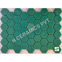 Medallions Hexa-small Glass Random - 2x2 Feet, Plain Glass Tile | Antibacterial, Heat Insulation, Non-slip Features
