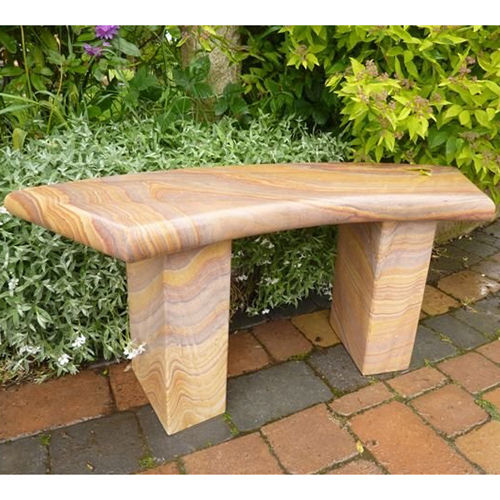 Polished Garden Sand Stone Bench