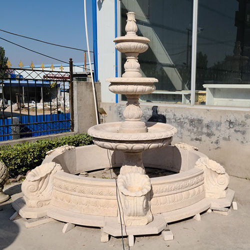 White Dholpur Mint Sand Stone Fountain