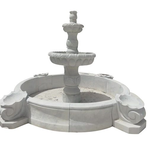 Ceramics Outdoor White Marble Fountain