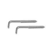 L Shape Rack Bolt (geyser) - Mild Steel, 10mm (3/8â³) Thread Size, 100mm (4â³) Length, 25mm (1â³) Height, Silver Zinc Plated Finish | Round Head Type