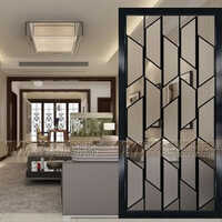Black Partition for Living Room SS 304 Grade