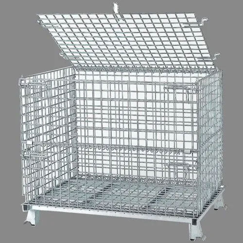 Folding Wire Mesh Container Application: Industrial