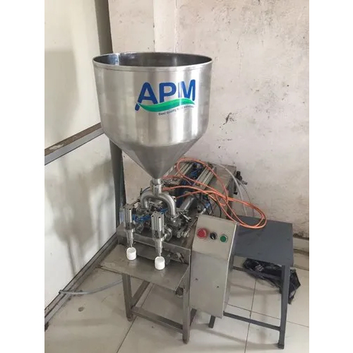 Semi Automatic Two Head Paste Filling Machine