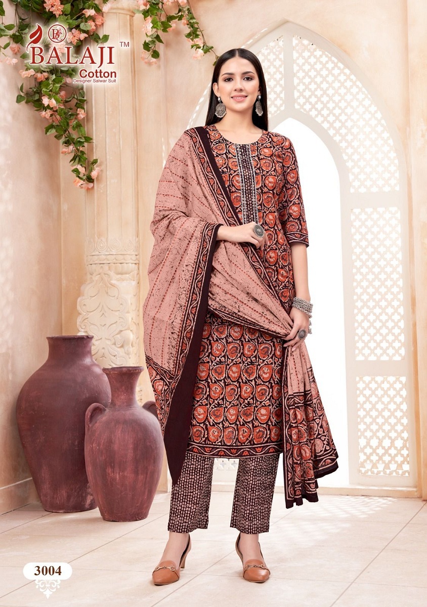 Balaji Battik Art Work Vol-3 Kurti Pant With Dupatta