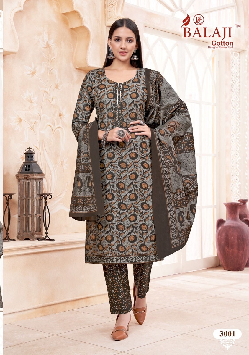 Balaji Battik Art Work Vol-3 Kurti Pant With Dupatta