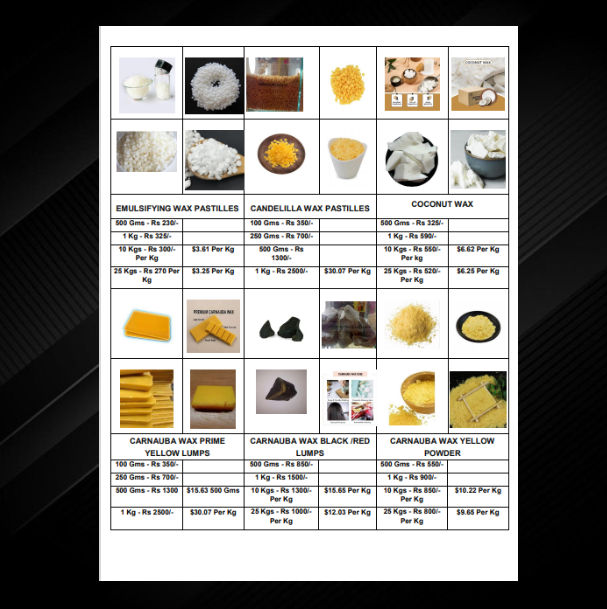 WHITE BEESWAX SLAB/BLOCK/BAR