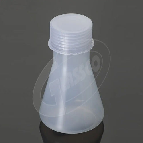 White Flask Conical Pp With Screw Cap