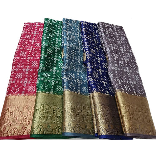 Multicolor 6.30 Printed Organza Saree