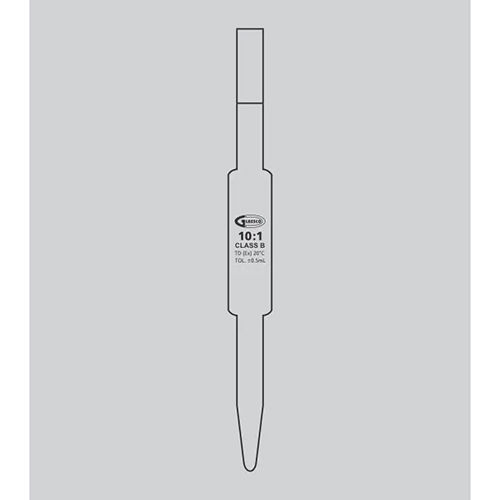 Grey Pipette Transfer Volumetric Class B Quartzware