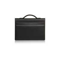 Leather Document Bag - High-Quality Leather, Spacious Interior, Unisex Black Design | Lightweight with Zip Pocket & Top Handle for Easy Carrying