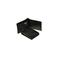 Leather Gents Wallet - High-quality Leather, Lightweight Foldable Design, Classic Black Color, Multiple Card And Cash Compartments