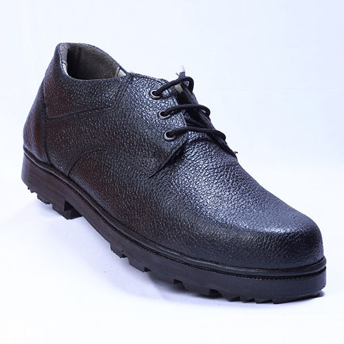 Black Mens Plain Derby Shoes