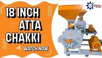 18 Inch Aata Chakki With Trolley And Motor - Color: White
