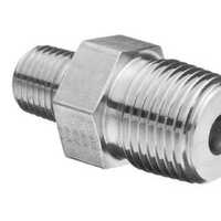 Reducing Hex Nipple - Stainless Steel, Astm Standard | Polished Surface, Hexagonal Shape, 1-year Warranty, Gray Finish