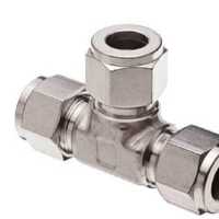 Stainless Steel Straight Union Tee - 1 Inch Round, Gray Galvanized Threaded | 1 Year Warranty