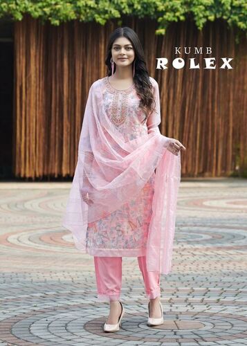 Heavy Handwork Organza Digital Printed Kurti Sets