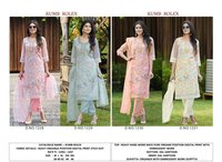 Heavy Handwork Organza Digital Printed Kurti Sets