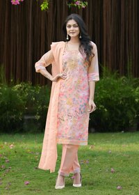 Heavy Handwork Organza Digital Printed Kurti Sets