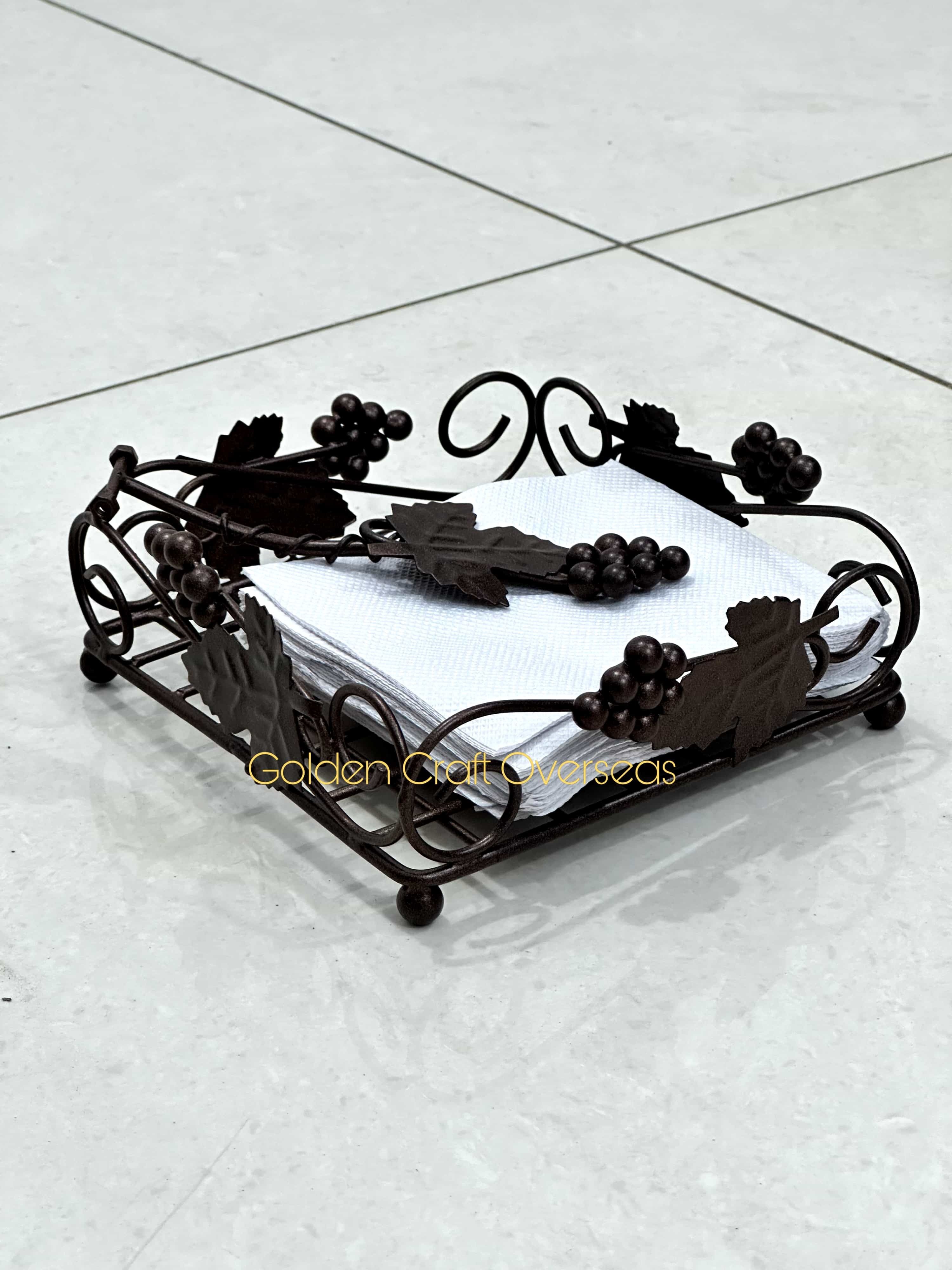 Antique Tissue Holder in iron with powder coated finish customized
