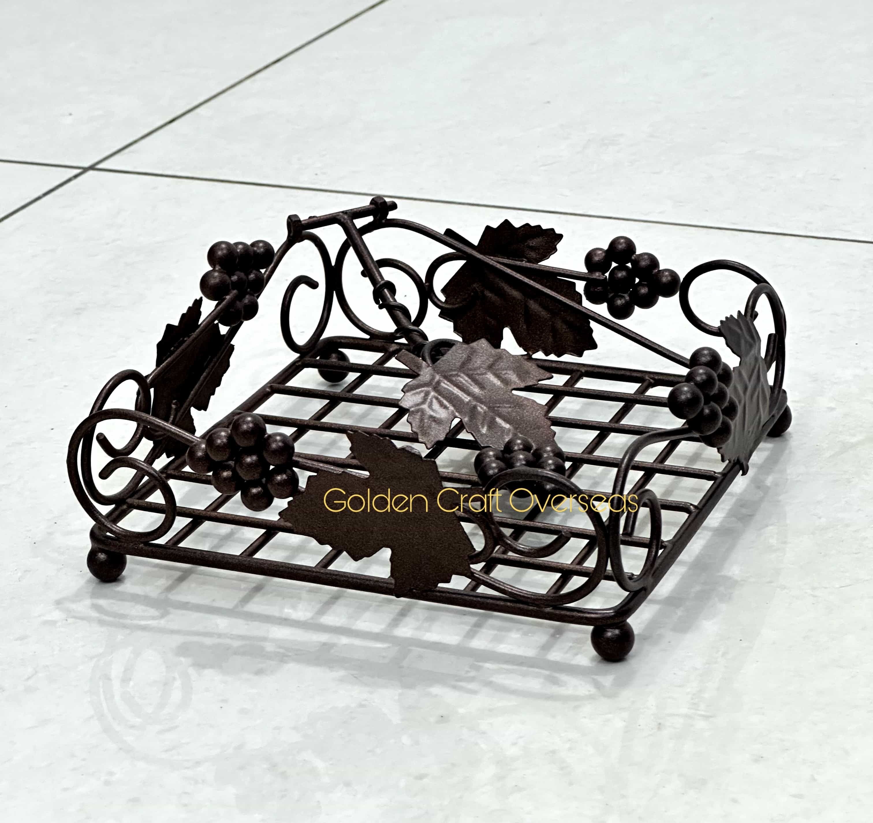 Antique Tissue Holder in iron with powder coated finish customized