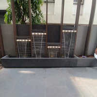 Brown Outdoor Waterfall Fountain