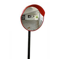 Road Safety Convex Mirror - Color: Red