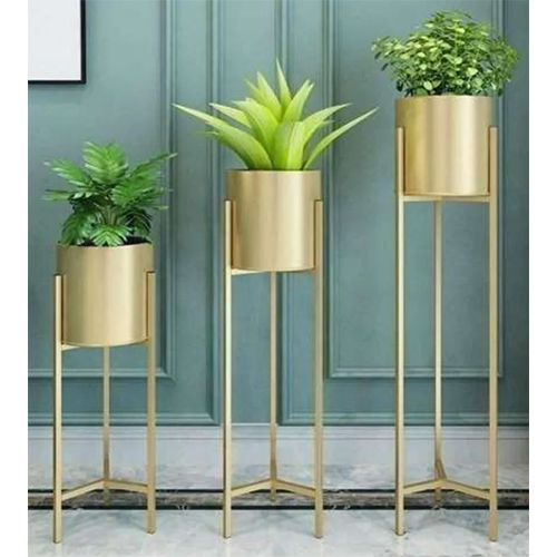 Decorative Metal Planter With Stand