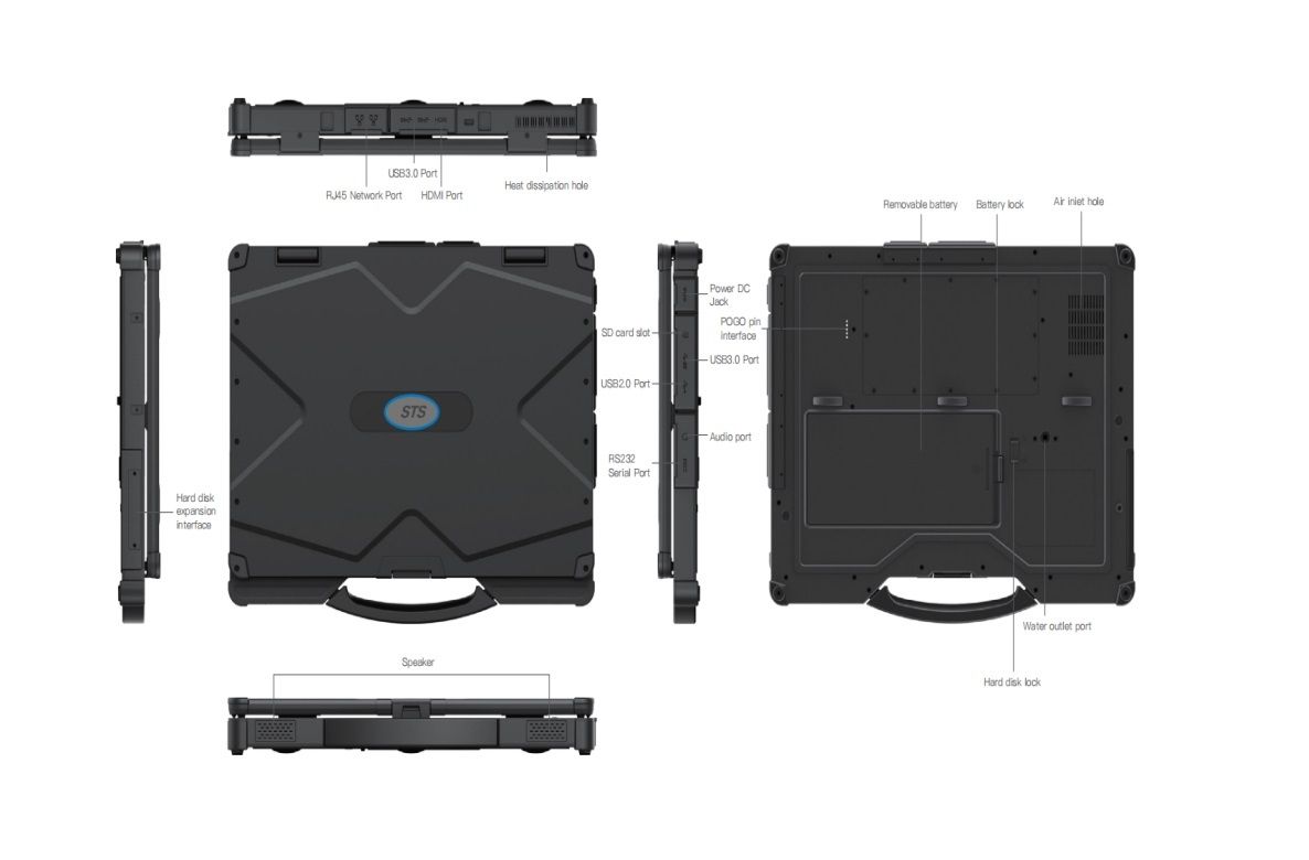 STS - 14 -  INCH RUGGED NOTEBOOK