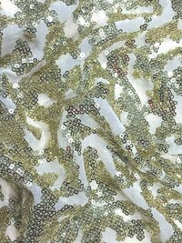 Beige sequins embroidery fabric for western wear cheap