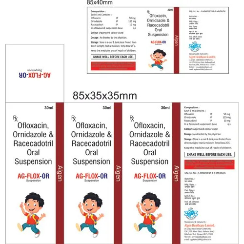 Ofloxacin Ornidazole And Rececadotril Oral Suspension