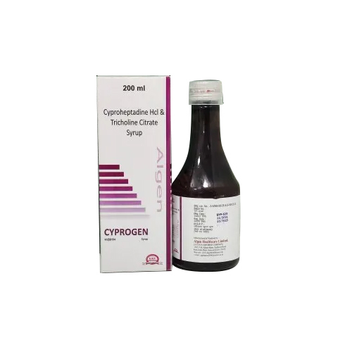 Cyproheptadine Hydrochloride Tricholine Citrate Syrup