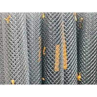 15 Meter Galvanized Chain Link Fencing - Gi Coated, 15m Length, Silver, 9 Feet Height, 2x2 Inch Mesh, 3 Mm Wire Diameter, 8-14 Gauge | For Agriculture, Boundary Protection, Industrial Usage