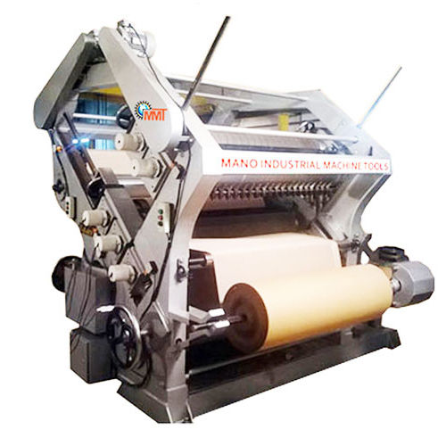 White Double Profile High Speed Bearing Mounted Single Face Paper Corrugated Machine