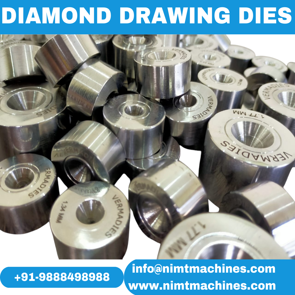 Gold Wire Drawing Diamond Dies - Metal, Standard Size, Silver Finish | 1-year Warranty, Industrial Use, Die Casting Design