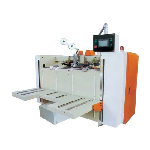 White Semi Automatic Servo Box Stitching Machine