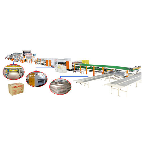 Silver Full Automatic Corrugation Paperboard Production Line