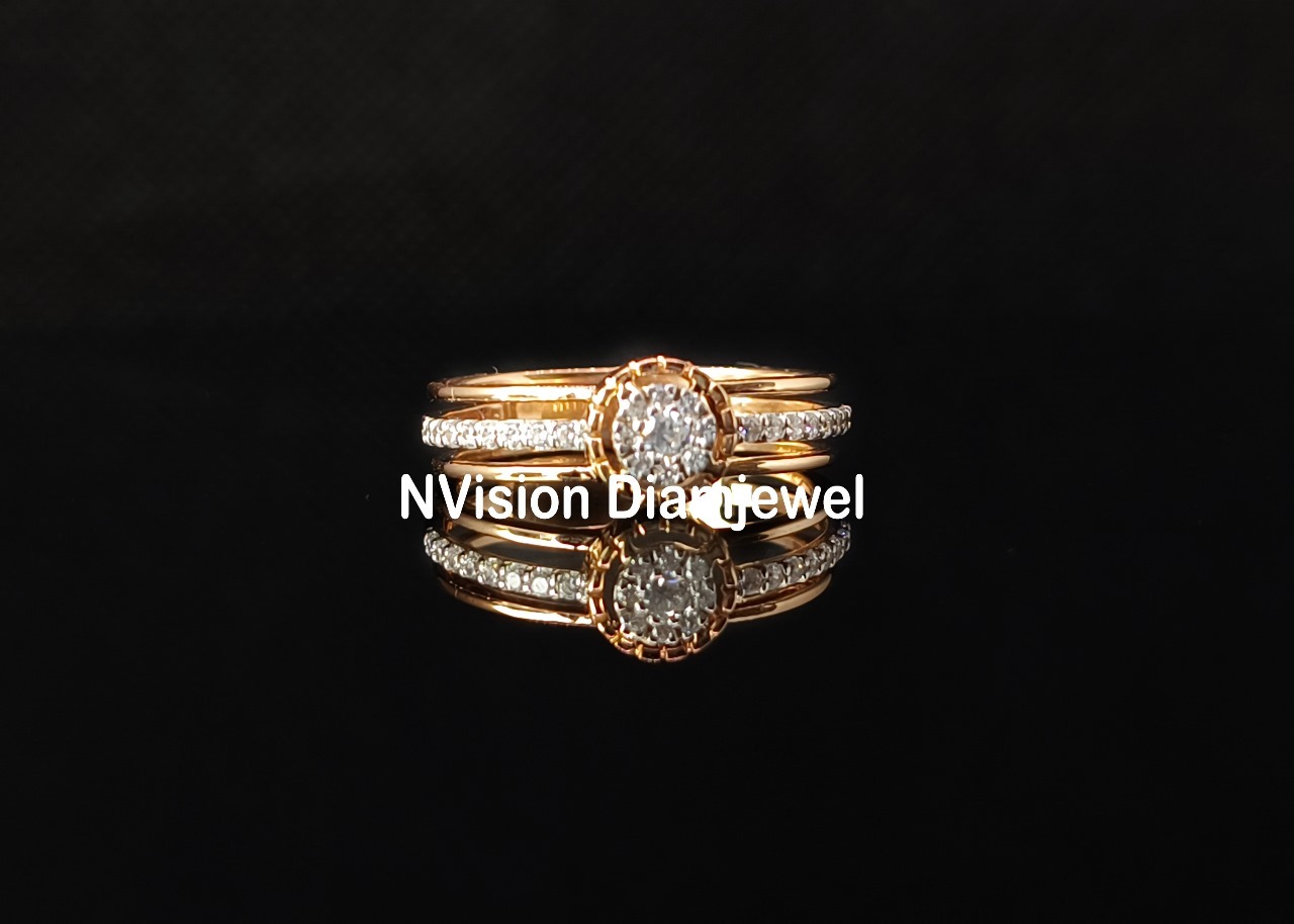 Rose Gold Natural Diamond Eternal Bond Ring