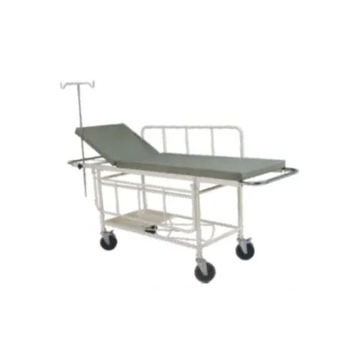 Durable Smc-117 Patient Trolley With Fixed Cushioned 2 Section Top