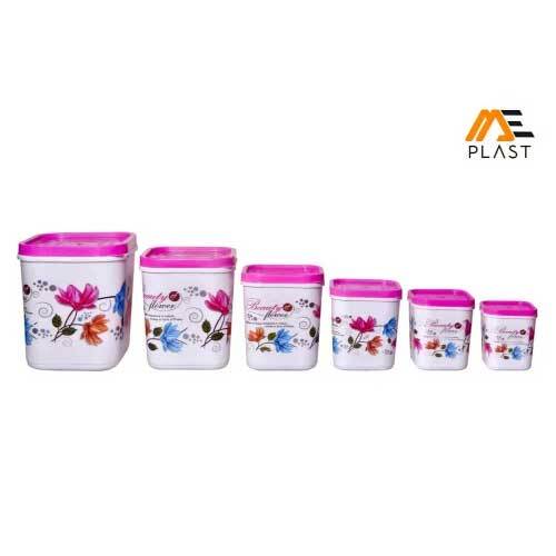 PLASTIC SQUARE CONTAINER MILKY WHITE