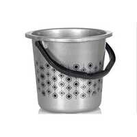 Plastic Bucket Semi Silver Printed - Plastic, 5l, 9l, 13l, 16l, 18l, 20l | Grey Color, Rigid Hardness, Versatile Size Options