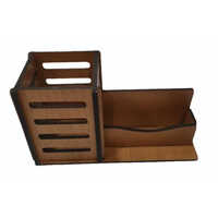 Penstand With Vc Holder - Customized Size, High-quality Wood , Elegant Design For Office Supplies And Virtual Conference Equipment