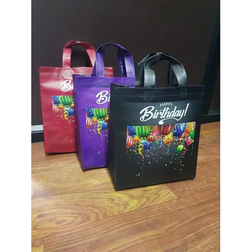 Non Woven Bopp Laminated Happy Birthday Bag