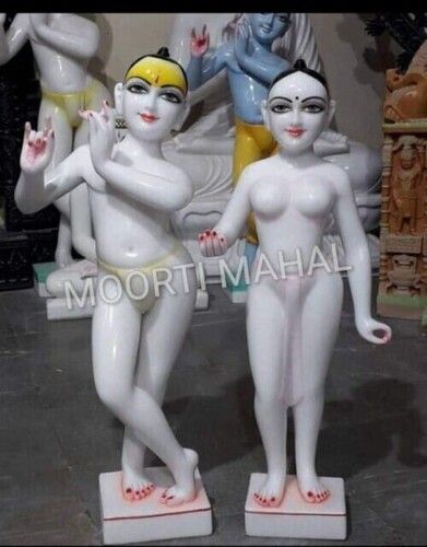 Marble Iskon Radha Krishna Statue