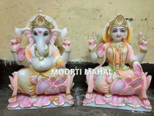 Marble Laxmi Ganesh Statue