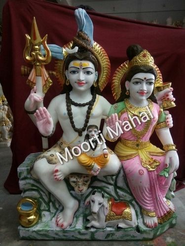 Marble Shiv Parvati Statue - Premium Marble Craftsmanship, Exquisite Detailing & Serene Design