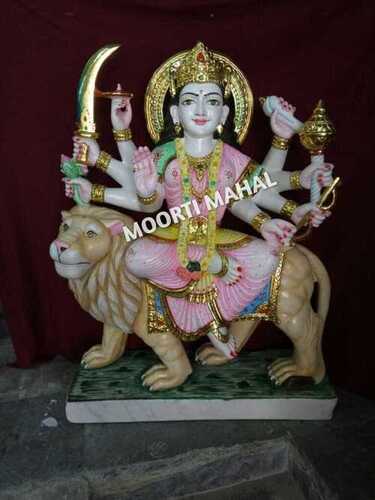 Marble Sherawali Mata Statue