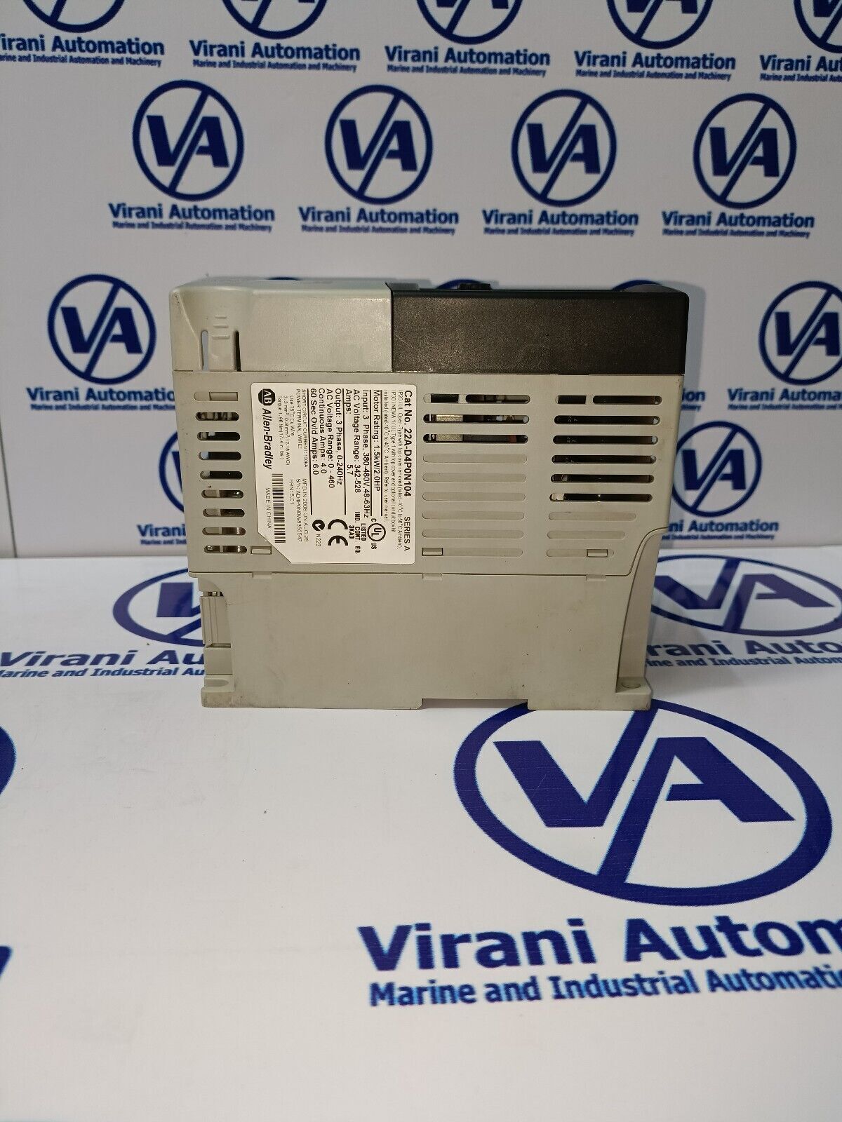 ALLEN-BRADLEY 22A-D4P0N104 Series A Powerflex4 3phase 1.5KW 2HP 4A Ac Drive vfd