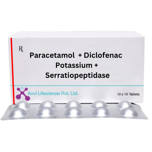 Paracetamol Diclofenac Potassium Serratiopeptidase General Medicines