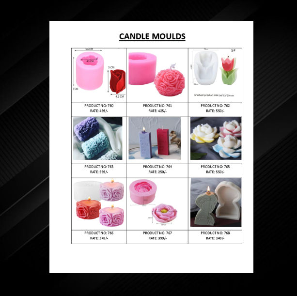 Rose Shape Candle Moulds